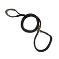 Domesticated Supplies Flat Braided Rope Lead with Slip, Black - 0.62 in. DO1664117